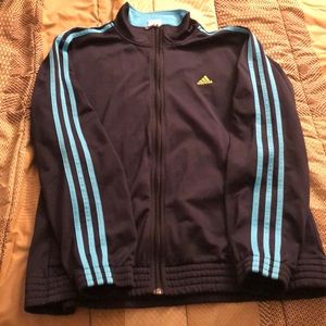 Navy and teal Adidas sport jacket